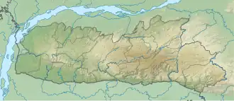 Map showing the location of Nokrek National Park