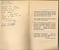 Inscription on the inside cover of God is My Co-Pilot to Lt. Col. Richard High.
