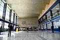 Interior of Novi Sad railway station with the "Zora u ravnici Vojvodine" composition (1964) done by Ljubiša Petrović, March 2022