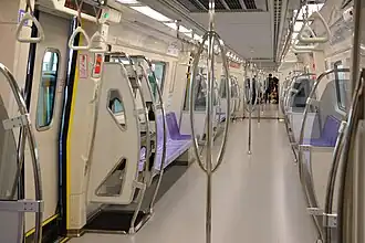 Interior of a Commuter train