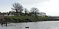 Ballast Bank Park from the harbour.