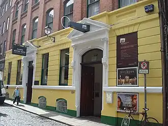Irish Film Institute (6 Eustace St);[16] sign visible for the Friends Meeting House (4–5 Eustace St) at left