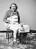 White Eagle's father Iron Whip in Washington, D.C. in March 1858