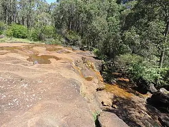 The Ironstone Gully Falls, located on a tributary of the Capel River