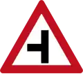 Side road on the left ahead