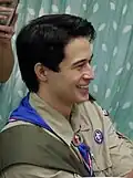 man in Boy Scout uniform, celebrated his 27th birthday at the BSP headquarters in Manila