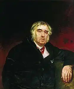 Portrait of Krylov by Karl Briullov, 1839