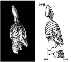 Ivory tusk figurine of Badari tomb 3165, dated SD 37-38 (Naqada IC-Naqada IIA)