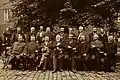 Jóhannes (second to the left, bottom row) alongside other members of Alþingi in Copenhagen in 1906