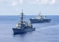JS Ariake with USS&nbsp;Blue Ridge, 16 August 2024