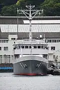 JS Hashidate at Yokosuka on 30 April 2018.