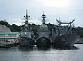 JS Murasame, JS Asuka and JS Tokiwa at Yoshikura Pier, Yokosuka, 26 October 2008