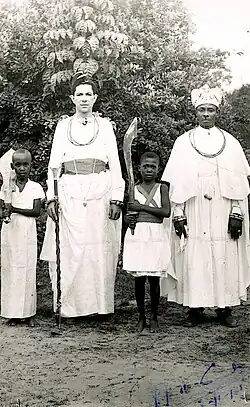 Chief Arthur Prest and Erejuwa II, the Olu of Warri