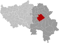 Location of Jalhay in the province of Liège