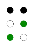 ⠝ (braille pattern dots-1345)