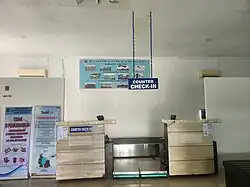Check-in area
