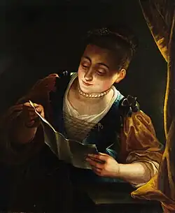 Jeune femme lisant une lettre II