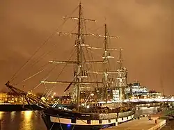 Jeanie Johnston, moored off Custom House Quay, Dublin