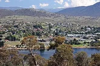 Jindabyne, as viewed from across Lake Jindabyne