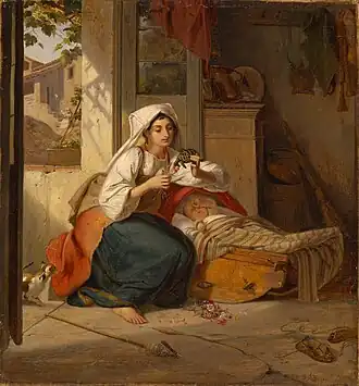 Italian Woman at the Cradle