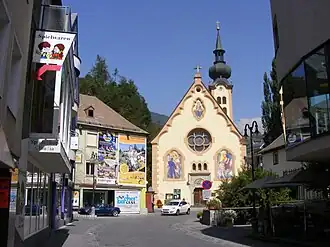 Saint John's Church in Imst in August 2011