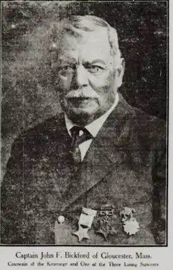 Captain Bickford reminiscences of his role in the battle between the Kearsarge and the Alabama.