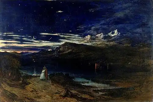 Arthur and Aegle in the Happy Valley by John Martin