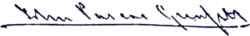 Cursive signature