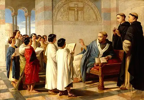 Saint Gregory Teaching His Chant by John Rogers Herbert