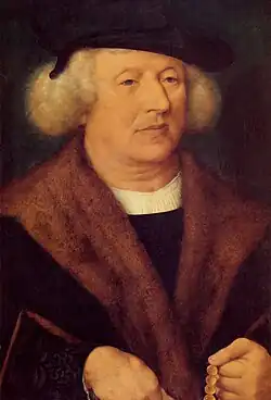 Portrait of a man with the rosary, by Joos van Cleve (c. 1520)