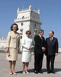 President Lula da Silva and President Jorge Sampaio in Lisbon, 2003.