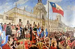 Portrait of the Chilean declaration of independence