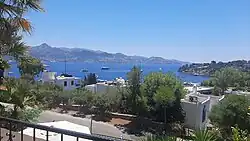 Yalıkavak and Küdür Bay seen from the Küdür Peninsula