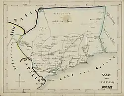 Map of the District of Butre, drawn in 1859
