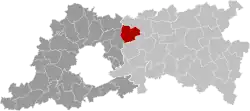 Location of Kampenhout in Flemish Brabant