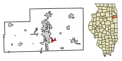 Location of Aroma Park in Illinois
