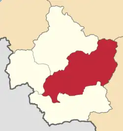 Location in the Kars Oblast