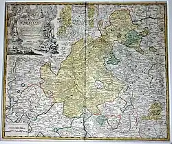 Hochstift Bamberg with its Carinthian estates, J.B. Homann, c.1700
