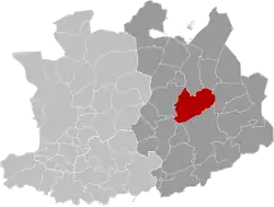 Location of Kasterlee in the province of Antwerp