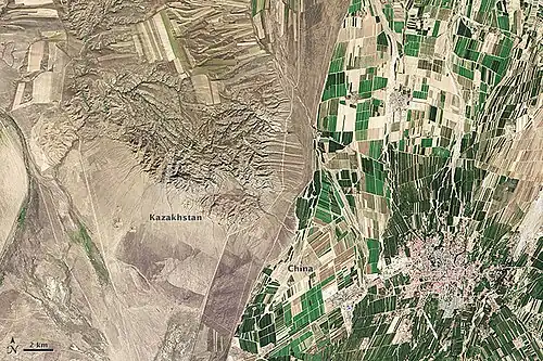 China–Kazakhstan border near Tacheng