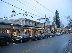 Downtown during the Christmas season, looking towards Dock Square