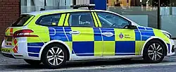 Peugeot 308 outside Pentagon Shopping Centre, Chatham, pictured in 2025