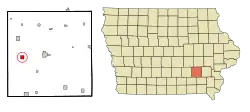 Location of Delta, Iowa
