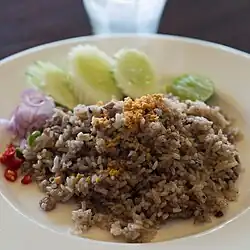 Khao phat nam liap dish (with rice) from Thailand