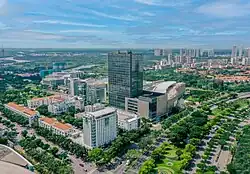 View of Financial District of the Phú Mỹ Hưng urban area in Saigon South
