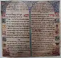 Broadsheet liturgy with zodiac decoration. Poland, 1850 (tempera on parchment).[bb]
