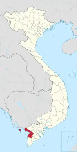 Location of Kiên Giang within Vietnam pre-merger