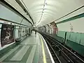 The southbound platform looking north