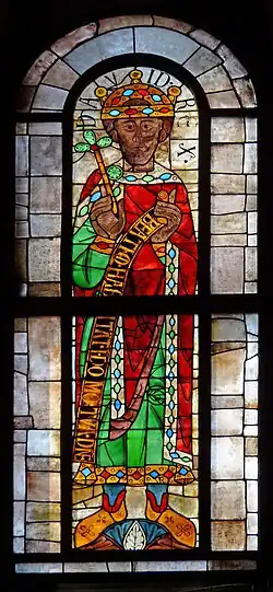 King David from Augsburg Cathedral (early 12th century). One of the oldest examples in situ.