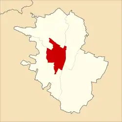 Map of Malang with Klojen highlighted